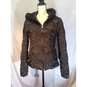 Maurices Hooded Black Down Jacket
